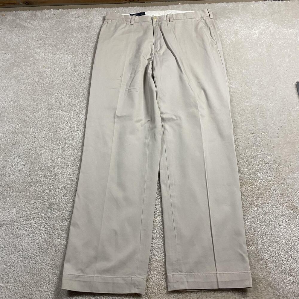 Polo Ralph Lauren Pants Mens 36x32 Beige Prospect Chino Classic Fit Cotton